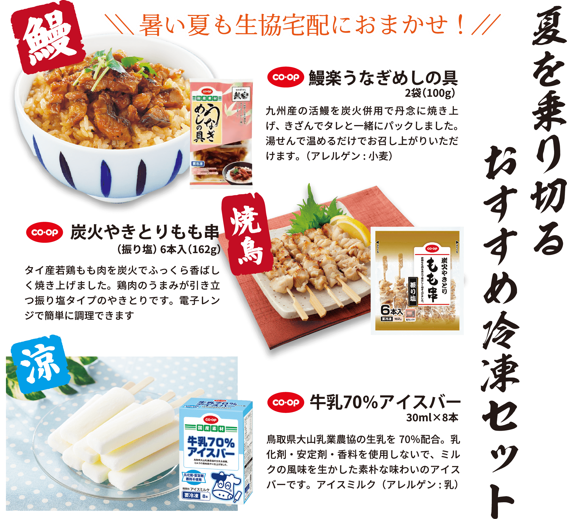 暑い夏も生協宅配におまかせ！！夏を乗り切るおすすめ冷凍セット